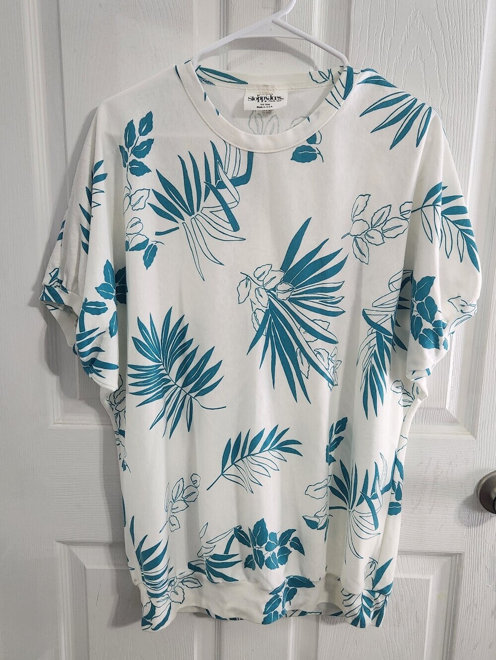 Vintage 90s sloppy joes tropical shirt one size women resortwear beachy